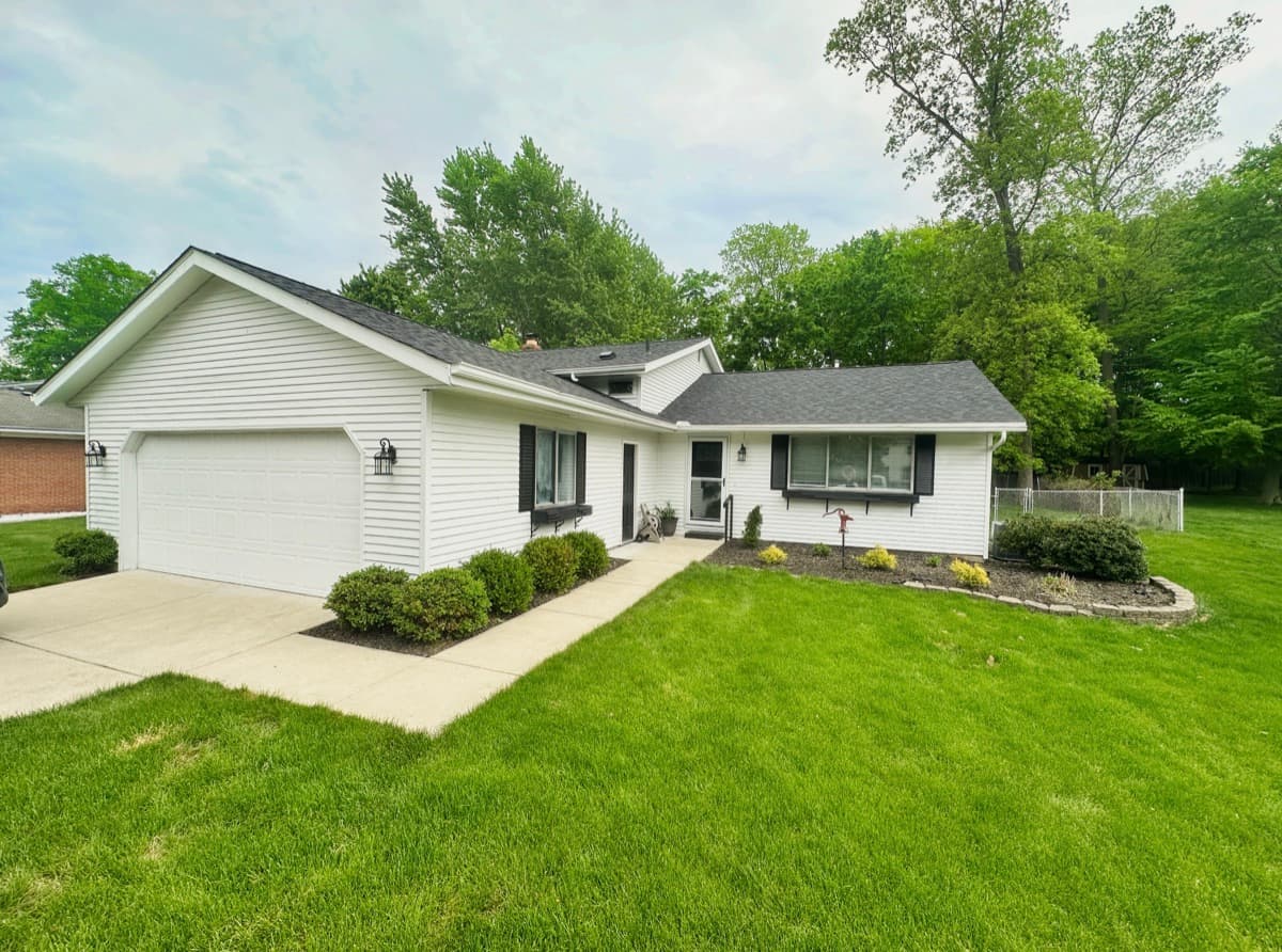 Freshly renovated white ranch home on Lanier Ave in Strongsville